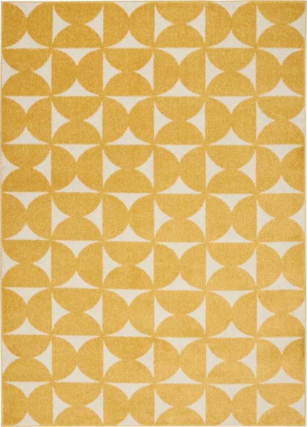 Nourison Harper DS301 Area Rug - Yellow, 8& x 10&
