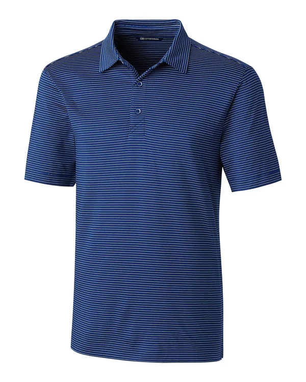 Cutter & Buck Men's Big & Tall Forge Pencil Stripe Polo - Blue