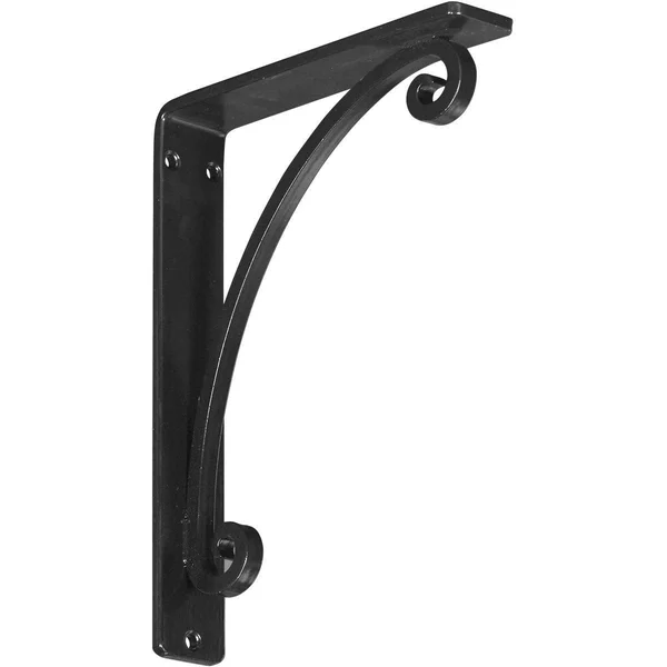 Legacy Wrought Iron Bracket Antiqued Bronze 1 1/2x22W x 7 1/2x22D x 10x22H - (Single Center Brace)
