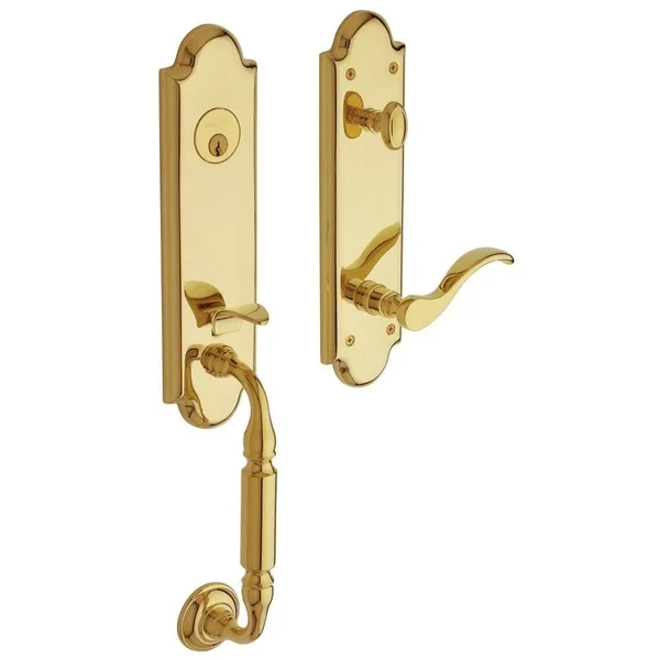 Baldwin 85350.RENT Right Handed Manchester Single Cylinder Handleset - Lifetime Polished Brass