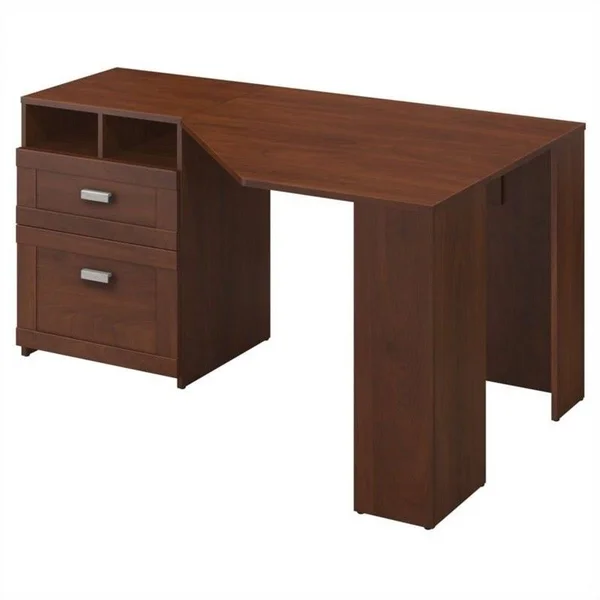 Scranton & Co Reversible Corner Desk in Hansen Cherry