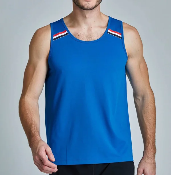 Fourlaps Dash Tank 2.0 Shoulder Stripe Bright Blue, XL