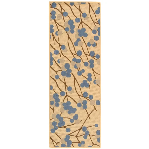 Safavieh Courtyard CY4037B 2&0x22 x 3&7x22 Natural Brown - Blue Area Rug