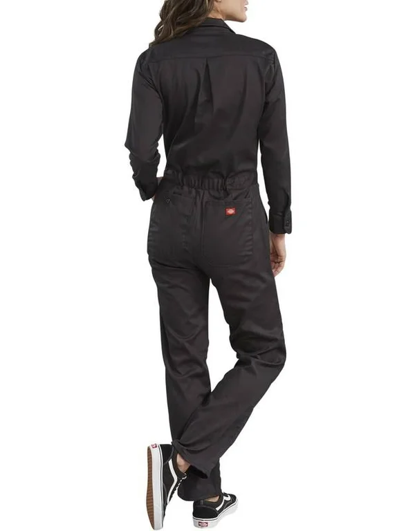 Dickies Women's Long Sleeve Cotton Twill Coverall - Black
