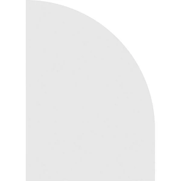 Ekena Millwork GVPQL24X3001SN 24x22W x 30x22H Quarter Round Top Left Surface Mount PVC Gable Vent: Non-Functional, w/ 3-1/2x22W
