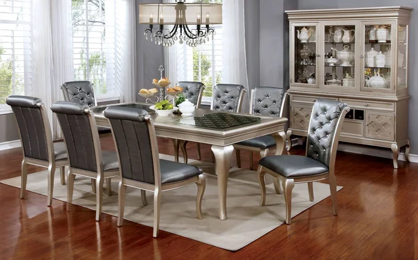 Furniture of America Amina Silver Side Chair (Set of 2)