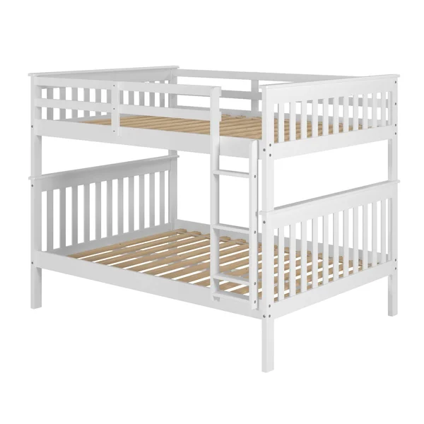 Donco Kids Mission Bunk Bed - Full/Full, White