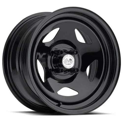 U.S. Wheel : Wheel - 021 Series Drift Star FWD, Steel, Gloss Black, 14 inch x 6.0 in., 4 x Wheels