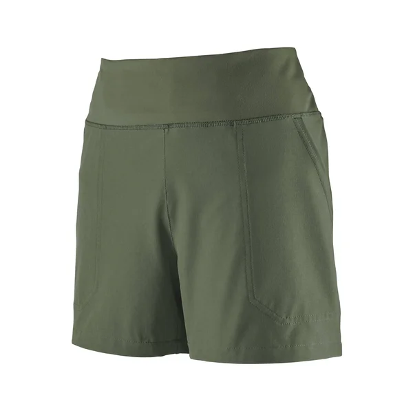 Patagonia Women's Happy Hike Shorts-4 inch Kale Green - L