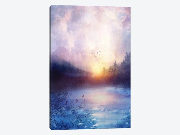 Viviana Gonzalez Paintings on Canvas Art - Wish You Were Here, Chapter IV Print ( scenic & landscapes > Sky > sunris