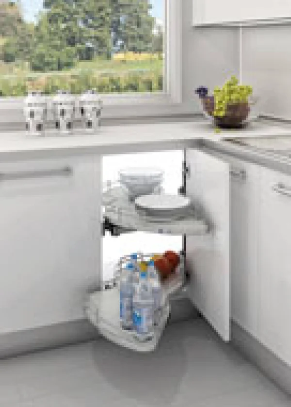 Rev-A-Shelf Left-Handed Two-Tier Organizer for A Blind Right - Gray