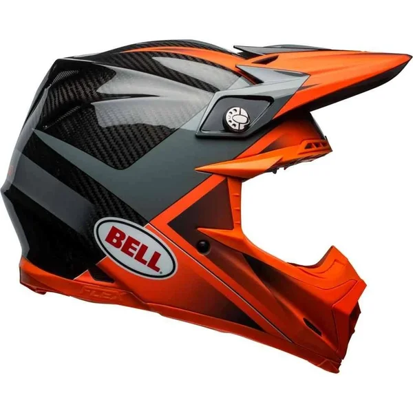 Bell Moto-9 Flex Helmet - Hound Matte/Gloss Orange/Charcoal, S