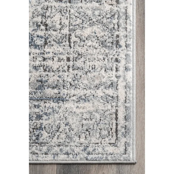 nuLOOM Jayla Barbed Iris Medallion Blue 6 ft. 7 in. x 9 ft. Area Rug