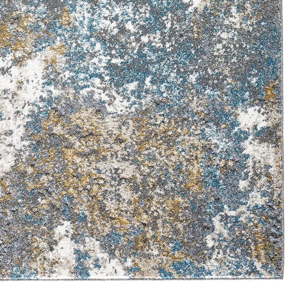 Luxe Weavers Beverly Collection 6490 Turquoise Abstract Area Rug 5x7