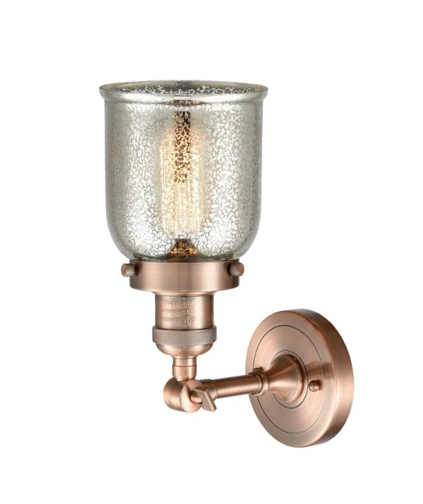 Innovations Lighting Glass All 1-Light Armed Sconce, Silver