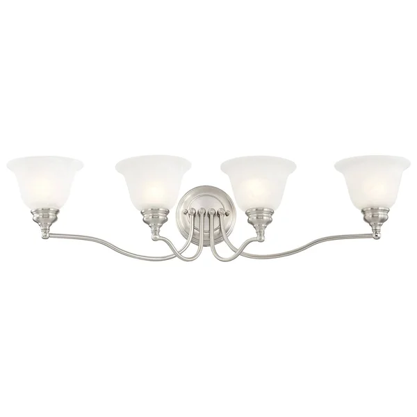 Livex Lighting 1354-01 Essex 4 Light Antique Brass Bath Vanity