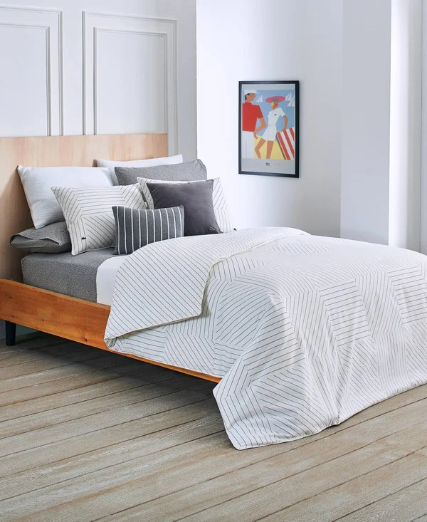 Lacoste Guethary Comforter Set - White - King