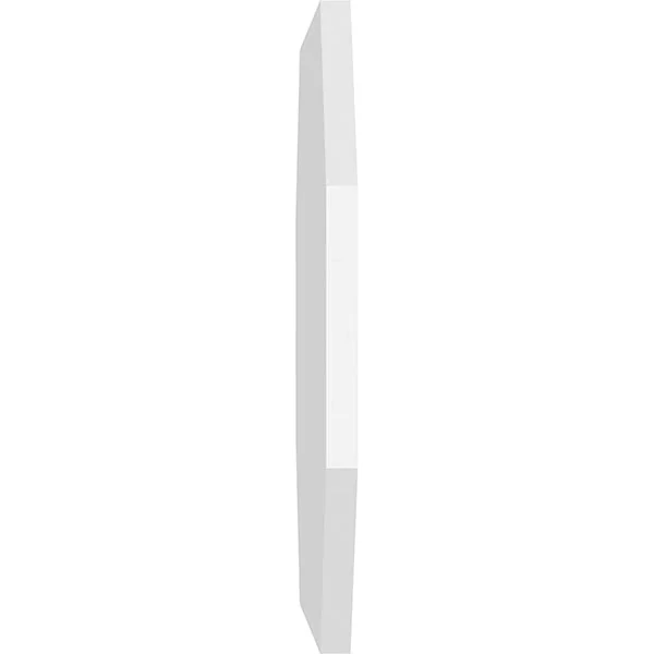 Ekena Millwork GVPOH14X1201SN 14x22W x 12x22H Horizontal Elongated Octagon Surface Mount PVC Gable Vent: Non-Functional, 3-1/2x2