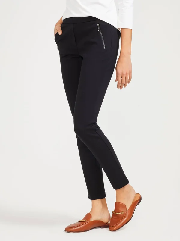 J.Mclaughlin Women's Ross Pants Black Solid - Size 14