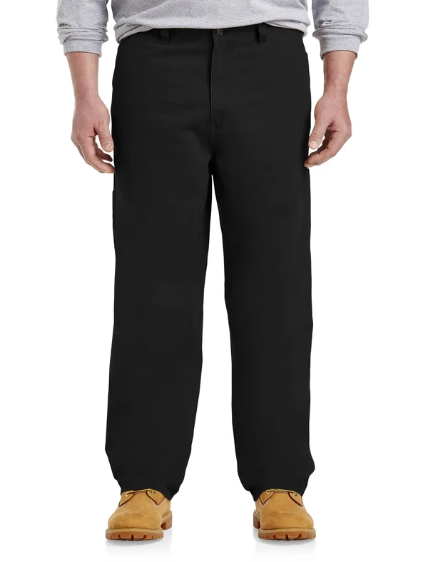 Big & Tall Harbor Bay Rugged Loose-Fit Carpenter Pants - Black - Size 48 x 30, Men's