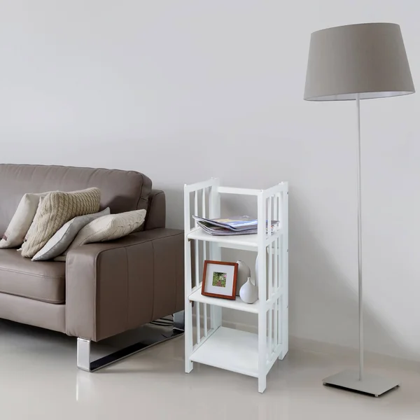 Casual Home 3-Shelf Folding Bookcase 14x22 Wide - White