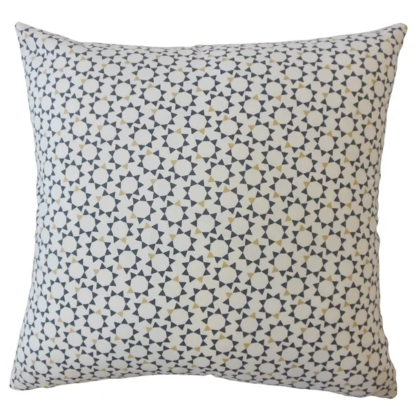 The Pillow Collection Lachunn Geometric Down Filled Throw Pillow in Blue - Size: 22 x 22