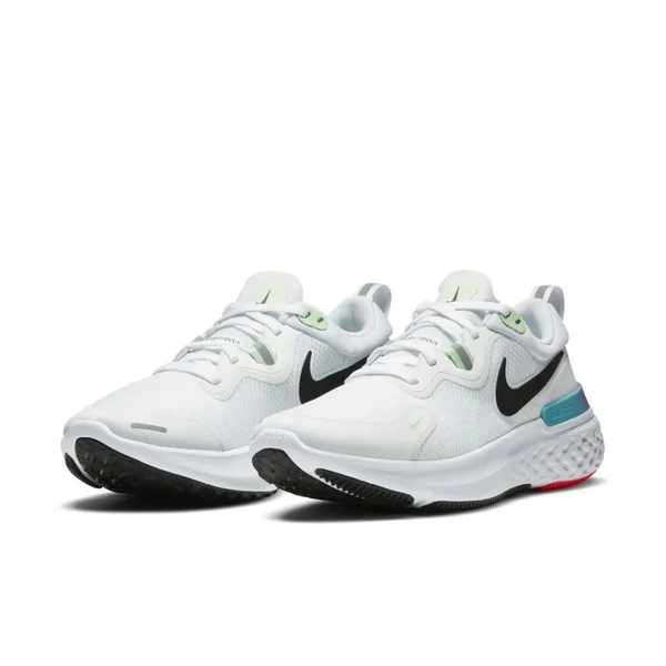 Nike React Miler White/Black/Vapor Green Women's Running Shoes, Size: 8