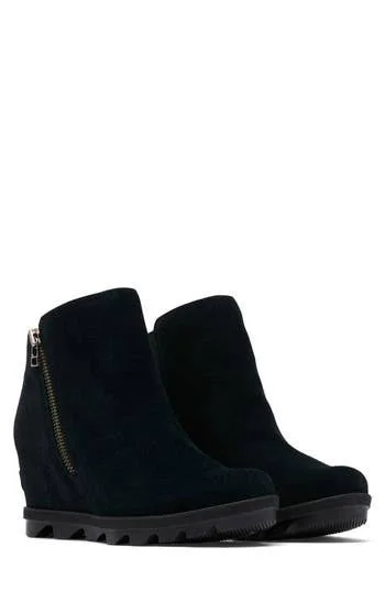 Sorel Joan of Arctic II Waterproof Wedge Boot, Size 5.5 in Black Leather at Nordstrom