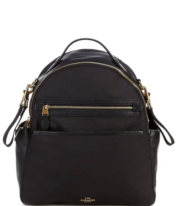 Coach Nylon Baby Backpack - Black/Brass