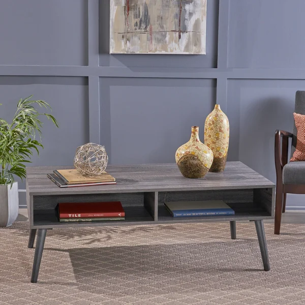 Christopher Knight Home Azzura Mid Century Modern Faux Wood Coffee Table by, Size: Walnut, Brown