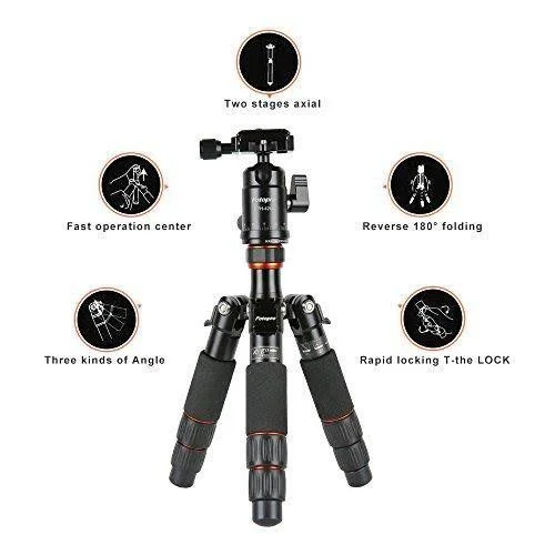 Fotopro X-Go Mini Carbon Fiber Tripod Kit - Includes Ball Head and Quick Release Plate