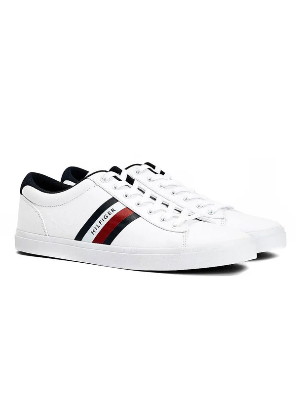 Tommy Hilfiger Essential Stripes Detail White Sneakers