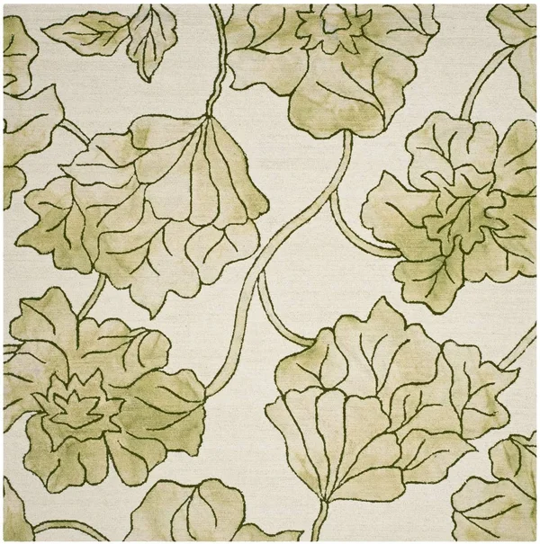 Safavieh Dip Dye DDY683B Ivory - Light Green 7& Square Area Rug