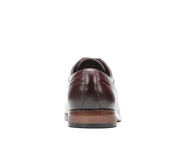 Boys& Stacy Adams Dickinson Perforated Cap Toe Oxford, Kids, Size: 11.5, Burgundy Leather