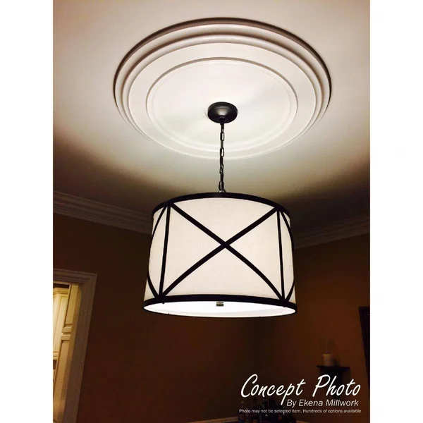 26 3/4x22OD x 3 5/8x22ID x 1 3/8x22P Elsinore Ceiling Medallion (Fits Canopies Up to 3 5/8x22), Hand-Painted Flash Copper