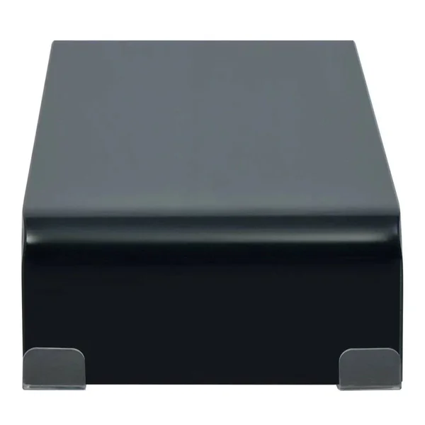 vidaXL TV Stand, Monitor Riser Glass Black 23.6x22x9.8x22x4.3x22