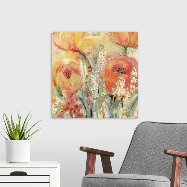 Spring Tulip Array II - Canvas Wall Art, 20x20, Great Big Canvas
