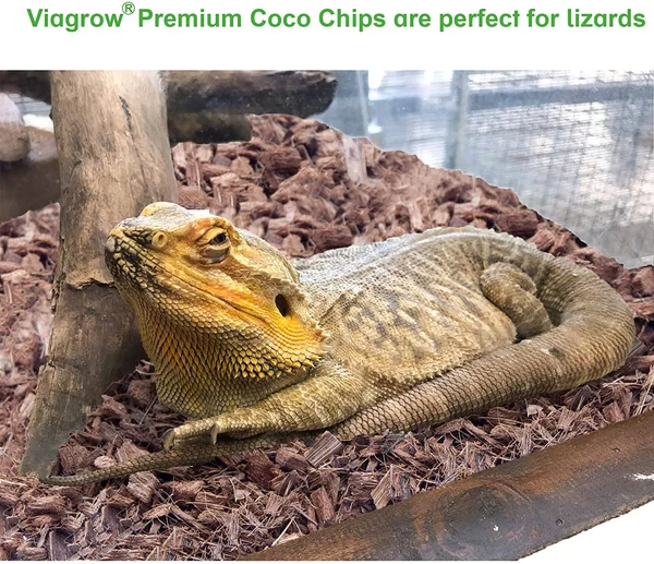 Viagrow VRCC50 VRCC Premium, Reptile Substrate, 50 Liters/ 52 Quarts, 13 Gallons, 1 Pack, Loose Coco Chips