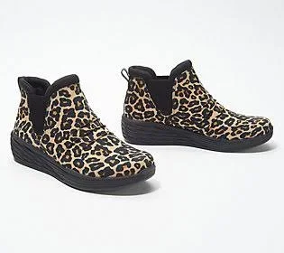 Ryka Water Repellent Wedge Ankle Boots - Niah Animal - Size 11 Wide, Leopard