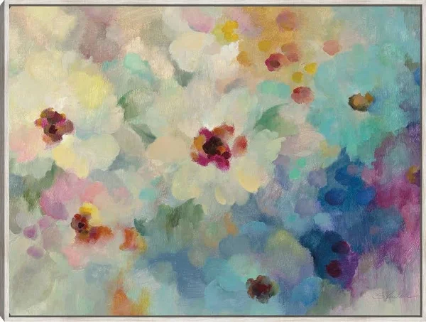 Floral Extravaganza Framed Canvas Prints by Silvia Vassileva Barnwood 32x24 Fineartcanvas