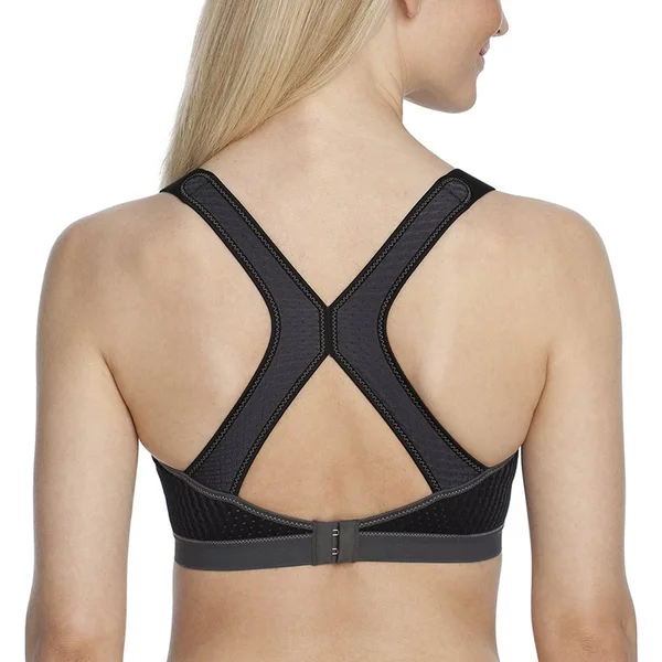 Anita Active Dynamix Star Max Support Sports Bra, Black and Anthracite