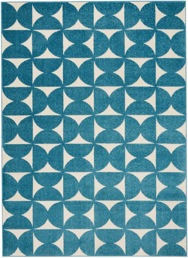Nourison Harper DS301 Area Rug - Blue, 4& x 6&