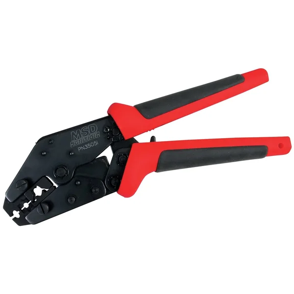 MSD Pro Crimp Tool Rachet Action, Black/Red