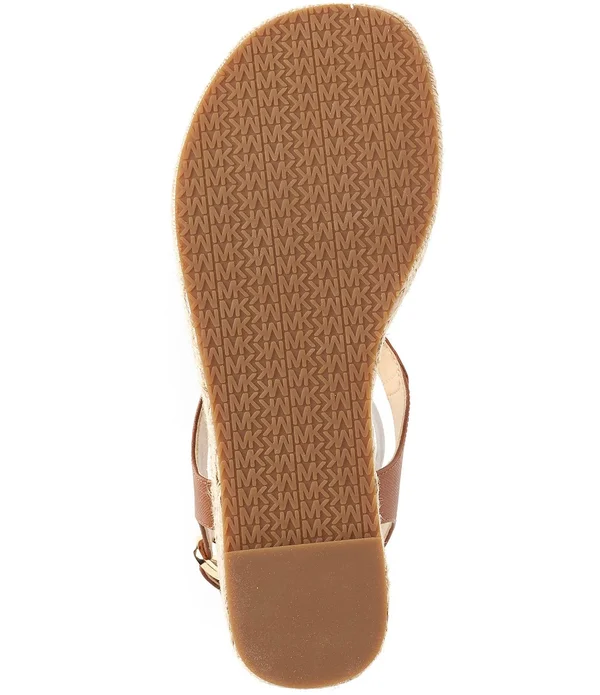 Michael Michael Kors Laney Leather Thong Espadrille Wedges - 7m