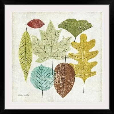 Brodin Woodland Leaves& by Michael Mullan Graphic Art Print George Oliver Format: Black Frame, Size: 20x22 H x 20x22 W x 1x22 D