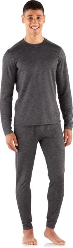 Rei Co-op Men's Midweight Base Layer Crew Top Gray L