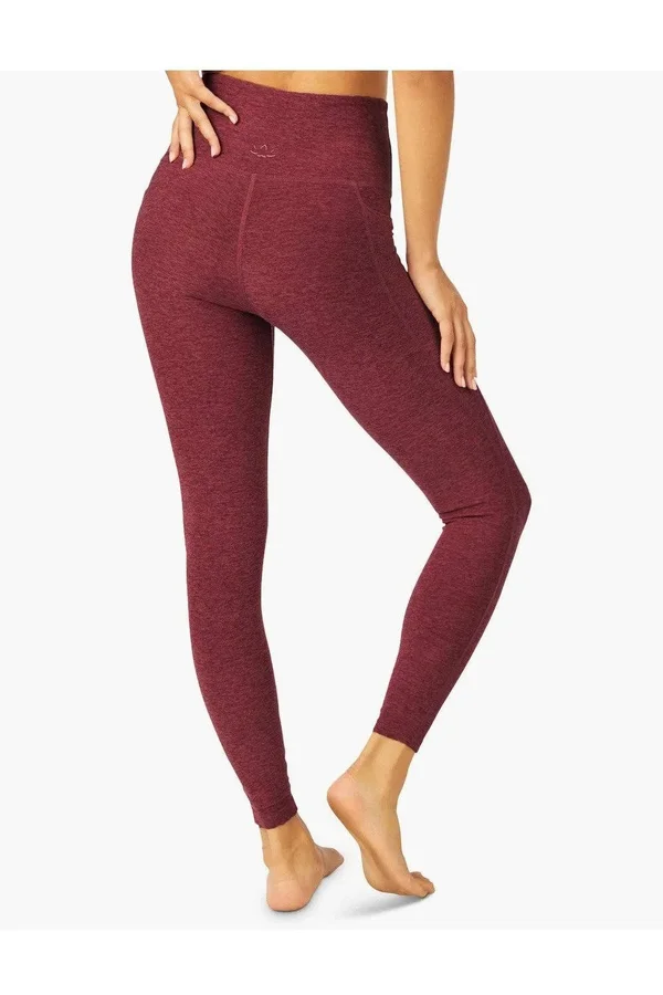Beyond Yoga Spacedye Out of Pocket High Waisted Midi Legging Black/Charcoal, S