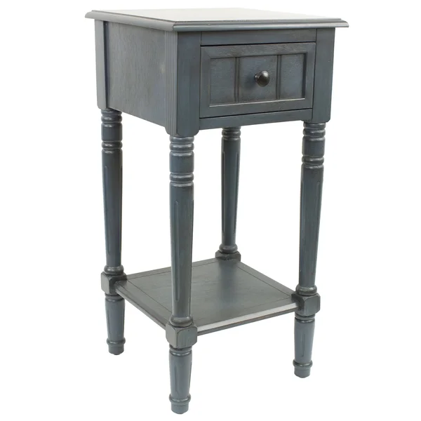 Decor Therapy Westerman One Drawer Square Accent Table - Antique Navy, 14" x 14" x 28"