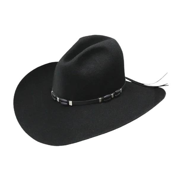 Resistol Men's 2x Cisco Felt Cowboy Hat Black 7 1/8