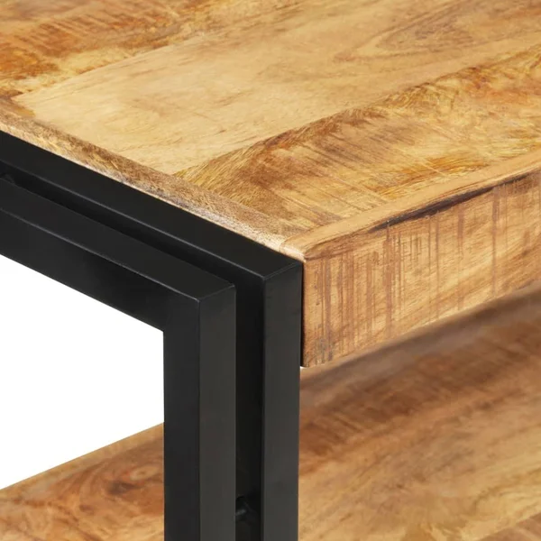 vidaXL Console Table 47.2x22x11.8x22x29.5x22 Rough Mango Wood